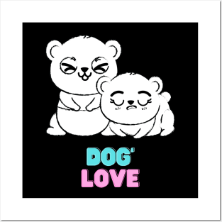 Love dog my family Posters and Art